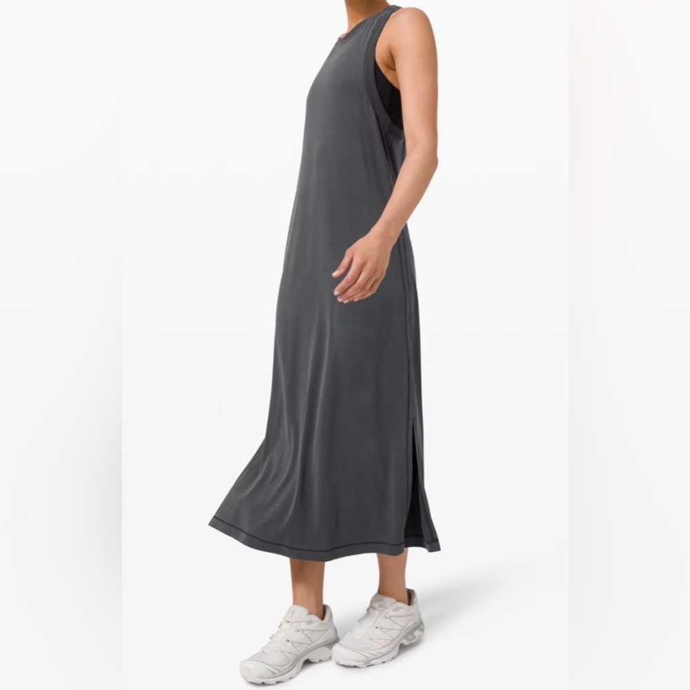 Lululemon Ease of it all Sleeveless Midi dress EUC size 4 graphite grey